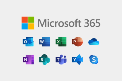 Interface do Microsoft 365 mostrando os principais aplicativos como Word, Excel, PowerPoint e Teams